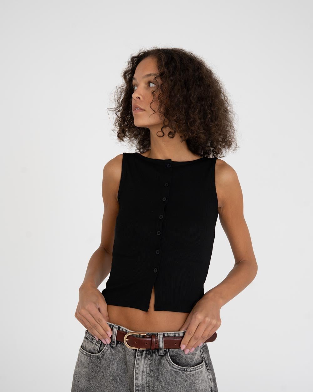 Bottoned Top Black | Skagen - clothing.dk